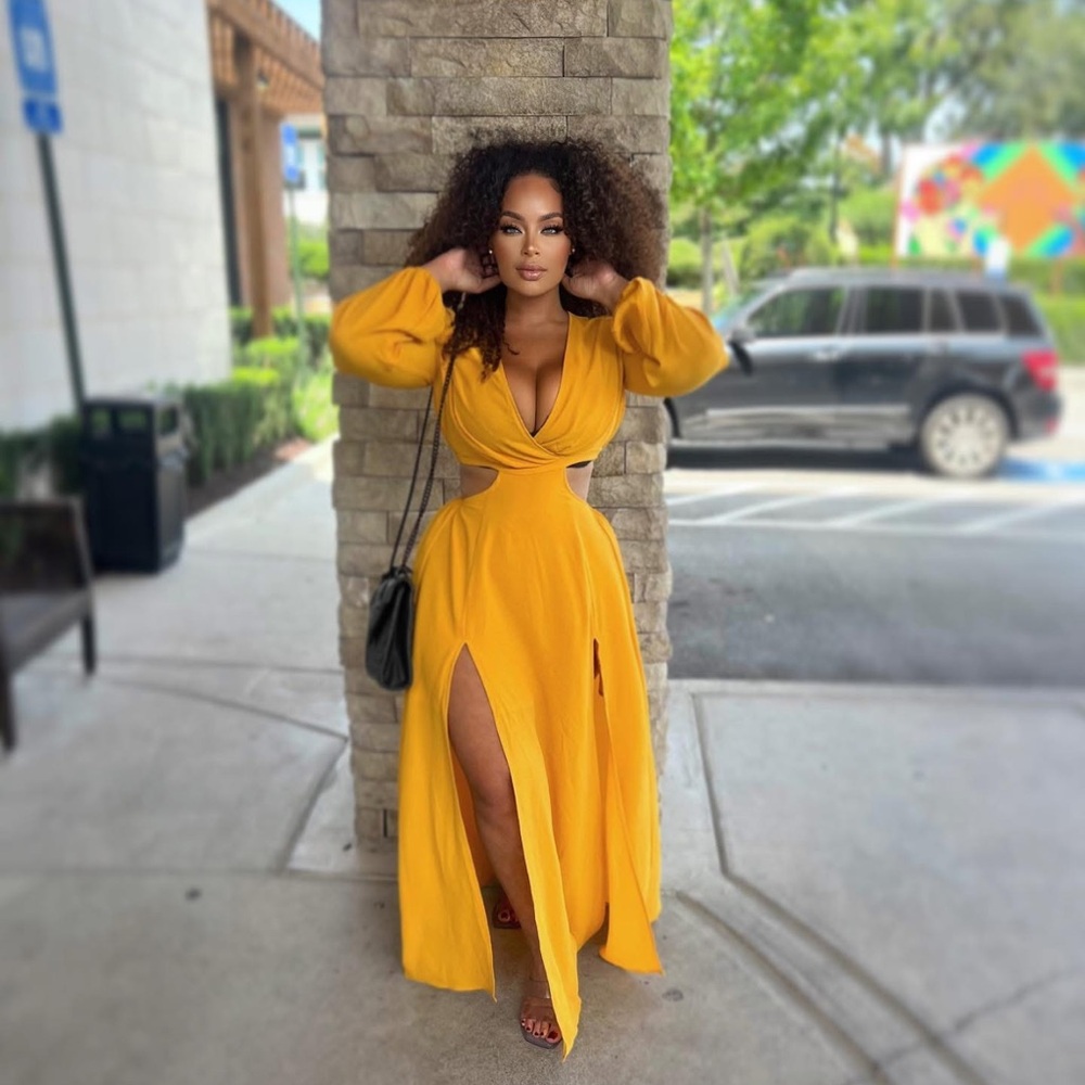 Elegant Yellow Maxi Dress